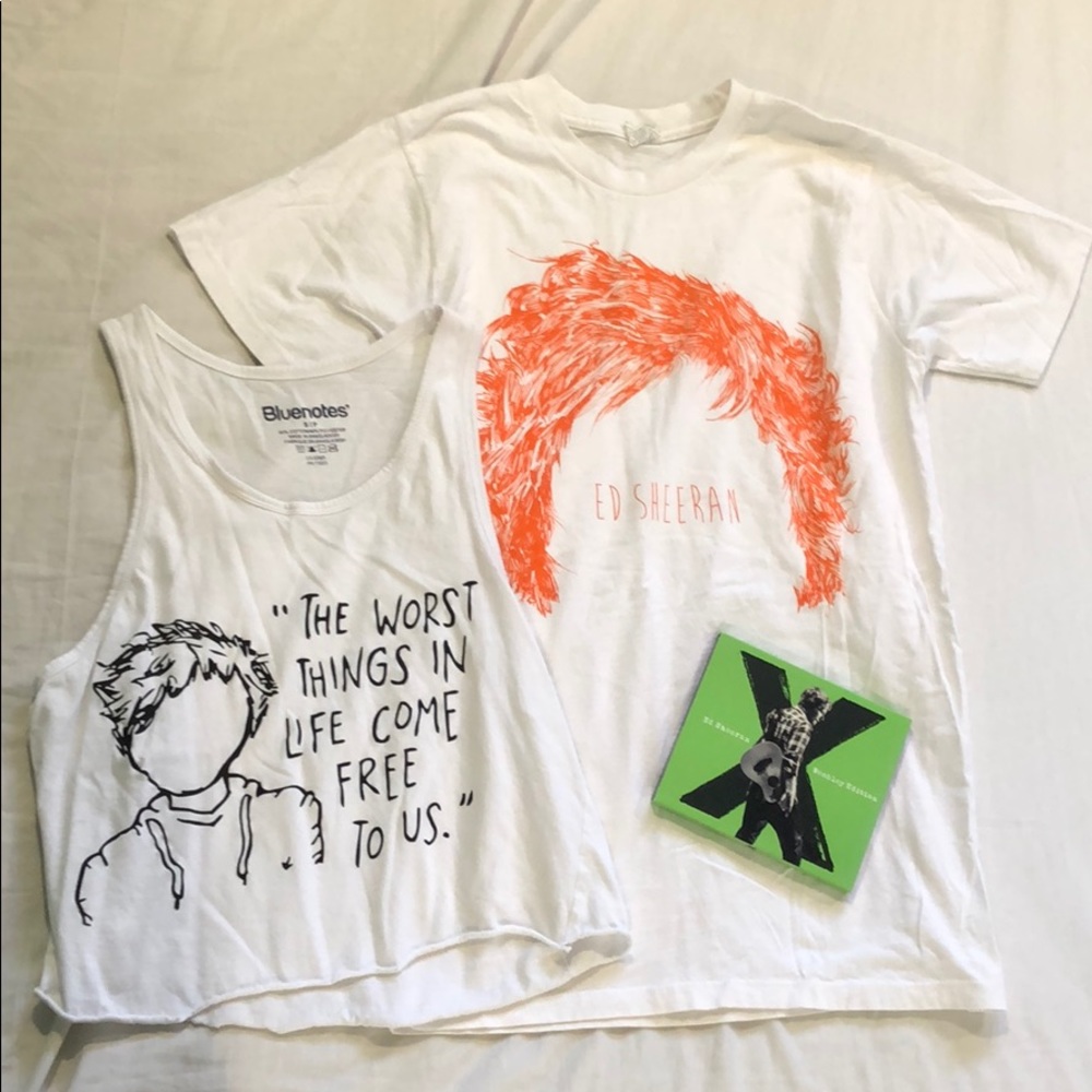Ed Sheeran Bundle, 2 shirts, X album CD + DVD